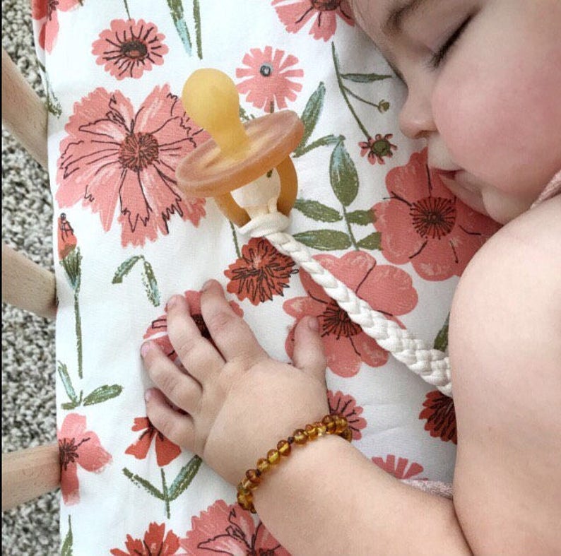 READY to SHIP Fitted Crib Sheet dusty Pink Floral Baby Etsy