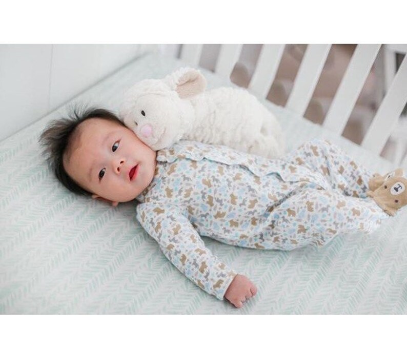 READY to SHIP MINT Green Baby Bedding Green Fitted Crib Sheet Etsy