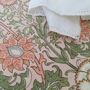 William Morris Baby Bedding READY SHIP Eucalyptus GREEN peachy pink rose Fitted Crib Sheets cream blush Mini Sheets Bedding classic image 4