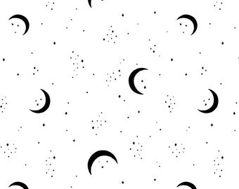 moon stars crib sheet Changing Pad Cover moonlight white black  Changing Cover minimalist Nursery simple neutral Baby Bedding