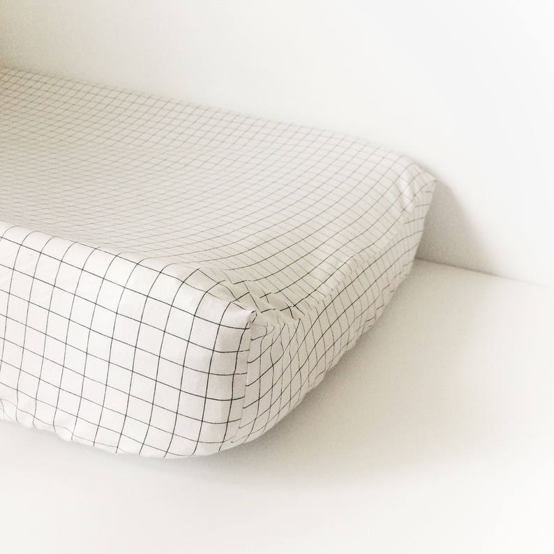 Fitted Crib Sheet Nursery Bedding Neutral Crib Bedding Black White CHECK Unisex Baby Bedding READY SHIP