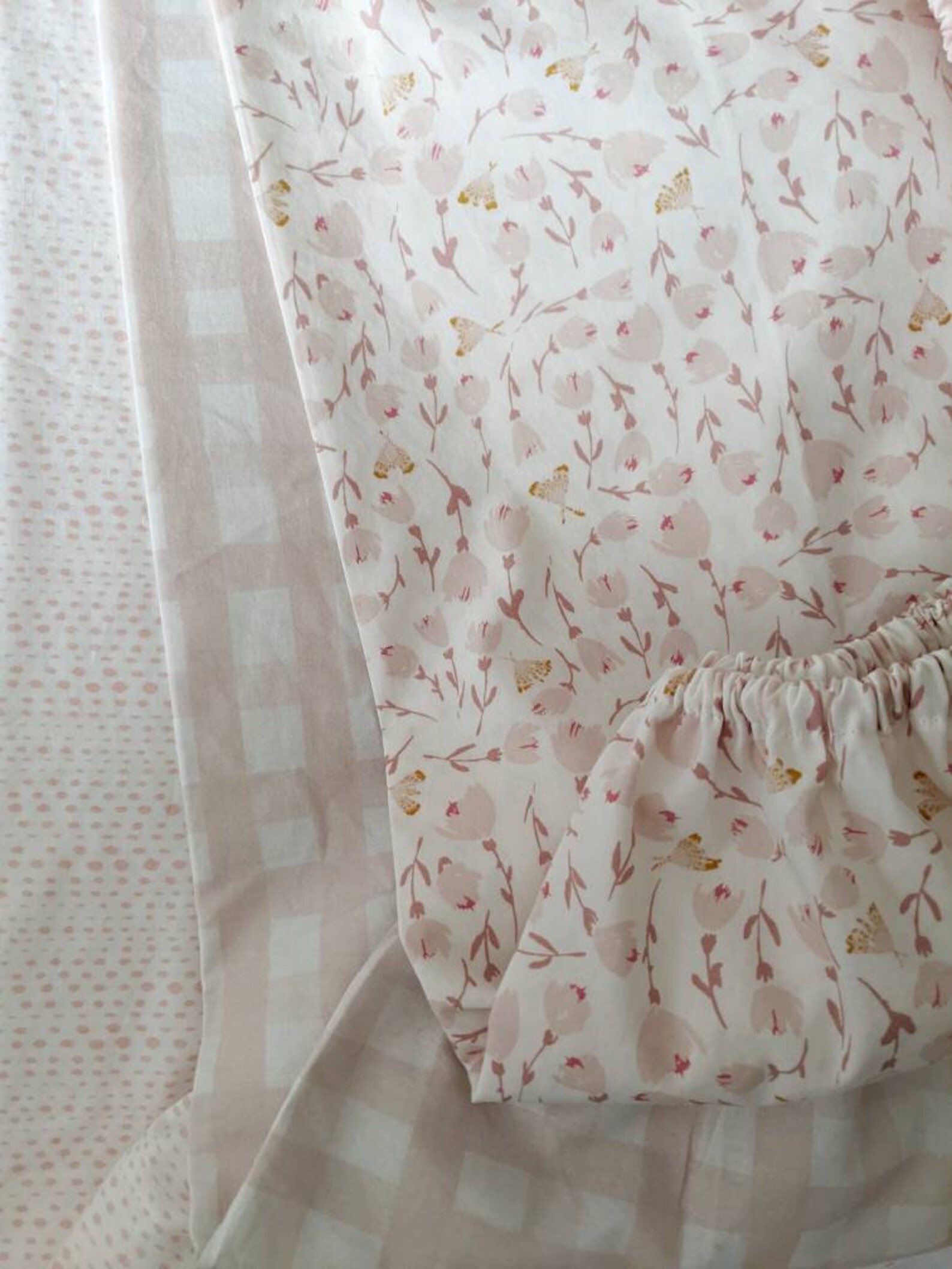 Gingham Baby Bedding Fitted Crib Sheets BLUSH Baby Etsy