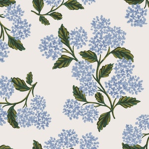 Rifle paper co. Crib Bedding .white blue floral baby Hydrangea .Mini Crib sheet .Blue Changing Pad Covers .Fitted Crib Sheet Vintage Floral image 2