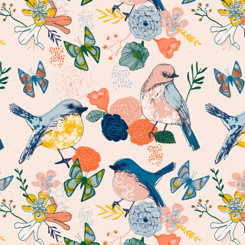 Floral Crib Sheet Navy Blush Pink Coral Watercolor Flowers Etsy