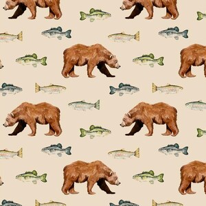 Woodland Bear Crib Sheet: Warm Fitted Mini Sheet/Changing Pad Cover