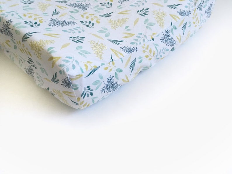 greenery changing pad cover