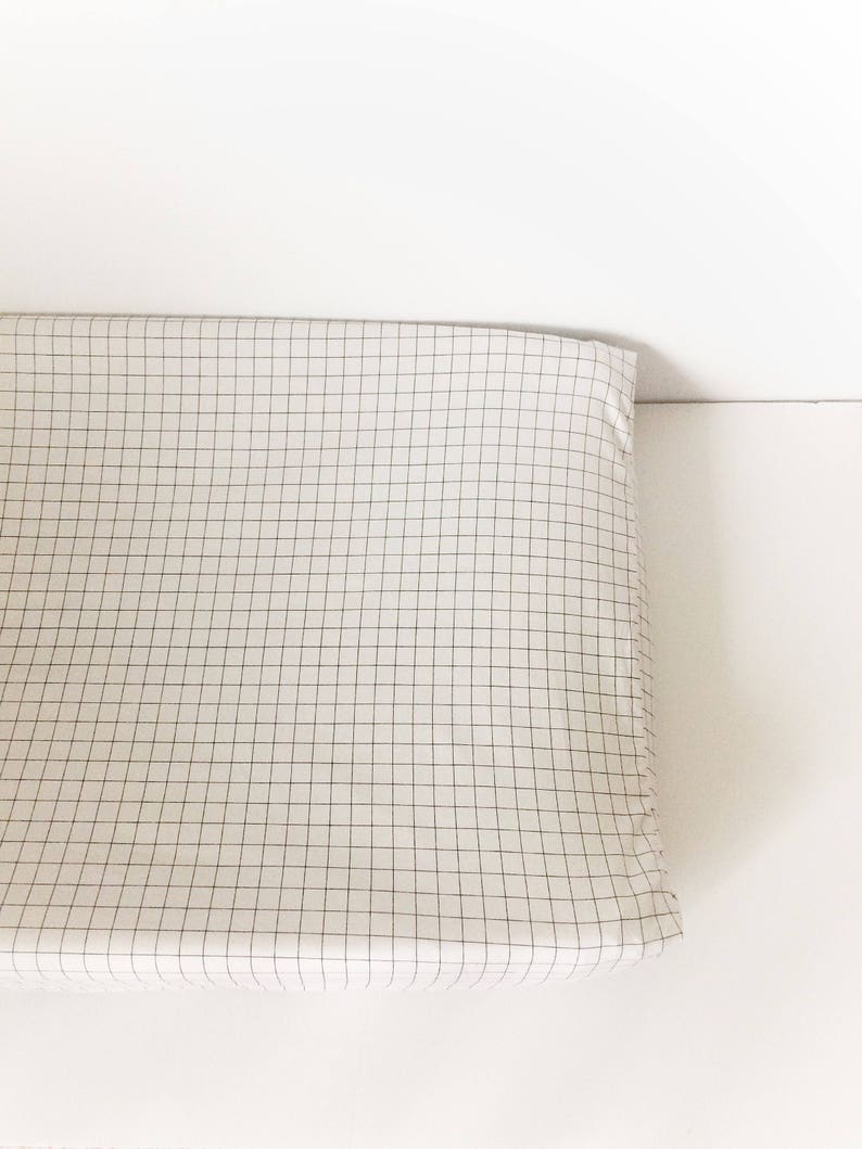 Fitted Crib Sheet Nursery Bedding Neutral Crib Bedding Black White CHECK Unisex Baby Bedding READY SHIP