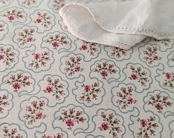 Literie vintage pour lit de bébé, draps-housses pour lit de bébé, imprimé floral, reproduction de l'héritage hollandais vert bleu bordeaux, petit fleuron