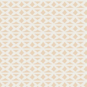May include: A seamless pattern with a repeating geometric design. The pattern features a series of small, light brown diamonds arranged in a staggered pattern on a white background.