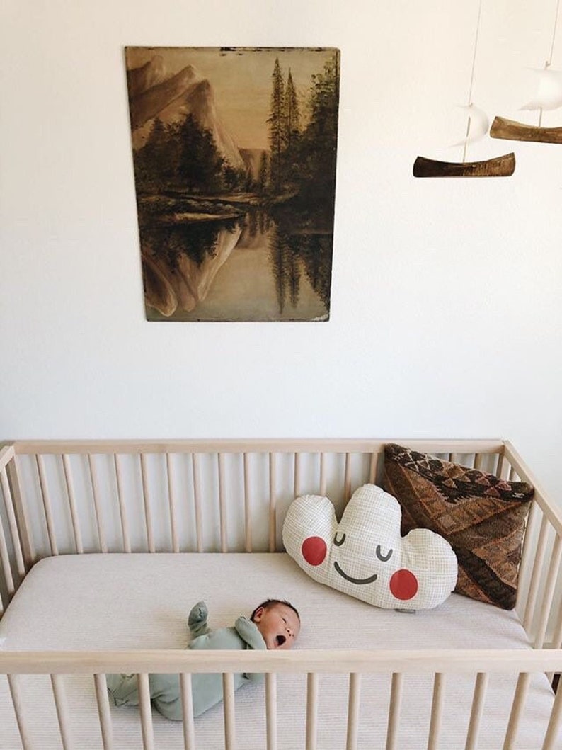 LINEN Baby Bedding Tan Neutral Bedding /beige Crib Sheets Etsy