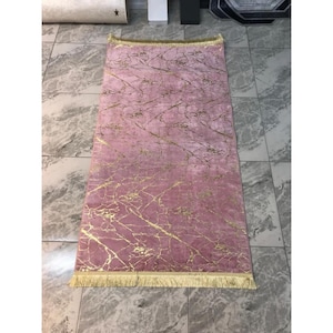 Pink Gold Luxurious Sparkle Carpet - Sparkling Bamboo Design