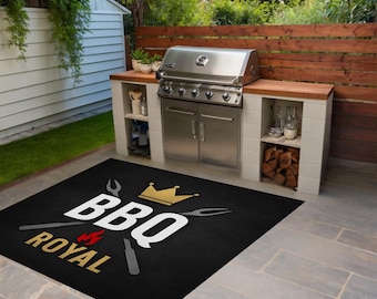 BBQ Grill Mat: Funny Husband or Father's Day Patio Decor