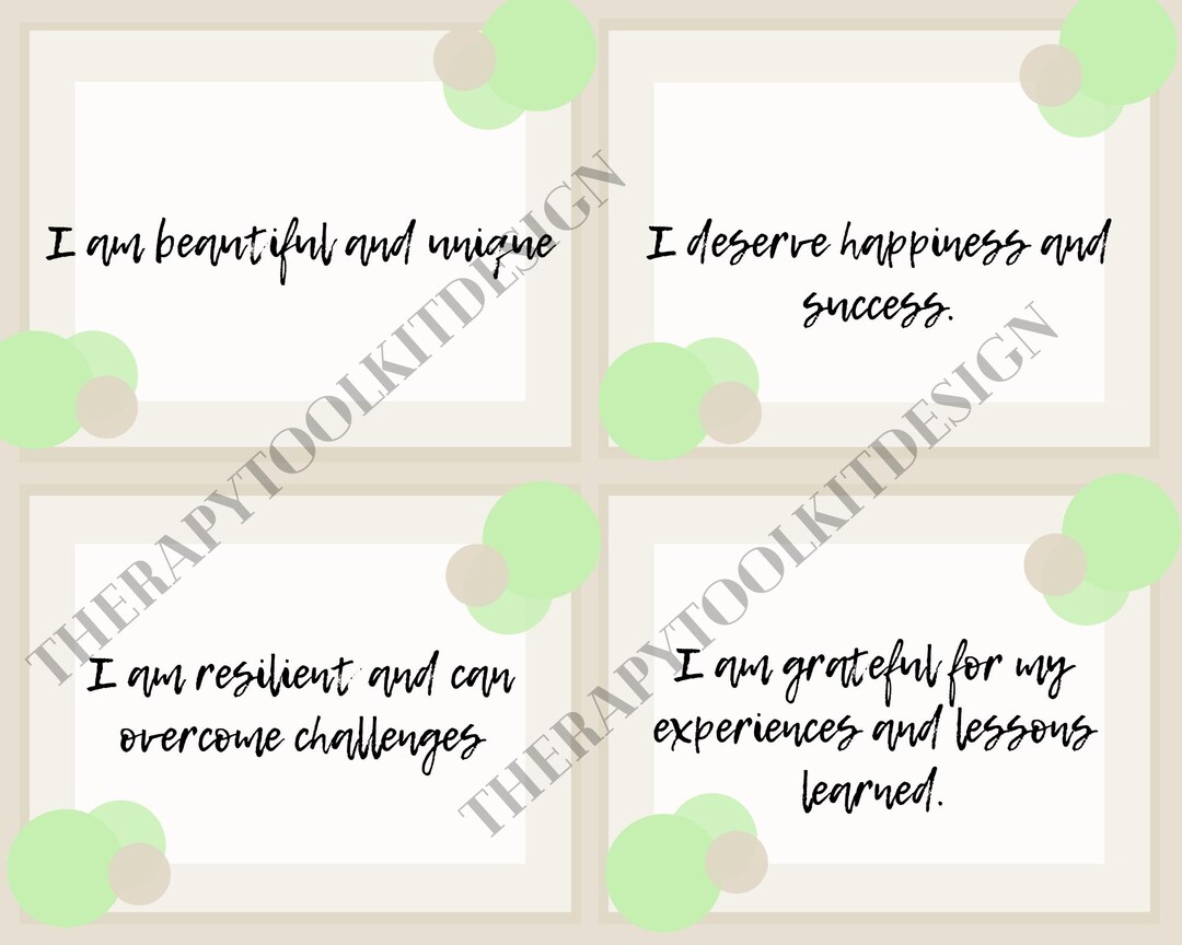 Positive Affirmation Deck - Etsy