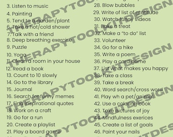 Coping Skill Ideas Print