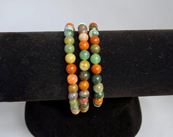 Vintage Natural Gemstone Stretch Bracelet Sets