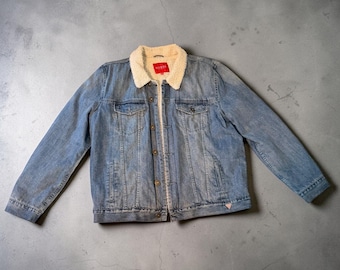 Vintage Guess Jean Sherpa Lined Jacket XXL