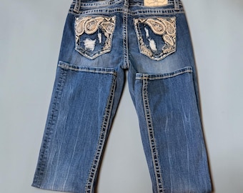 Vintage Miss Me Rhinestone Embellished Jeans Size 29