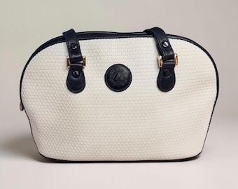 Vintage Liz Claiborne White with Blue Trim Purse