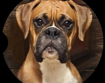 Boxer Dog Neoprene Car Coasters, Dog Lover Gift