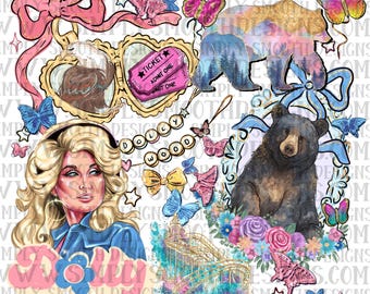 Smoky mtn locket, dolly png download ORIGINAL DESIGNER