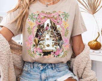 The last supper, Jesus, floral, png download ORIGINAL DESIGNER