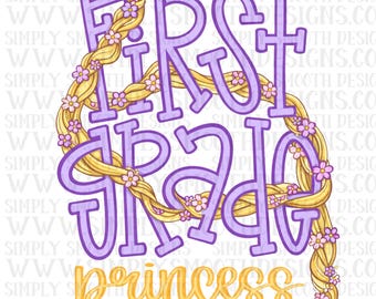 First grade Princess, Rapunzel, png download ORIGINAL DESIGNER