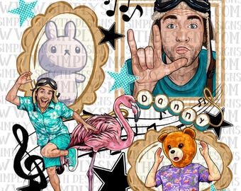 Danny, flamingo, png download ORIGINAL DESIGNER