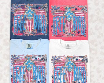 Freebird, USA, patriotic, Floral, digital download, png download ORIGINAL DESIGNER