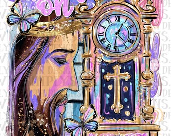 Living on borrowed time, floral, png download ORIGINAL DESIGNER