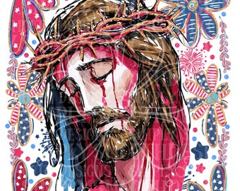 God shed his grace on thee, Jesus, floral, png download ORIGINAL DESIGNER