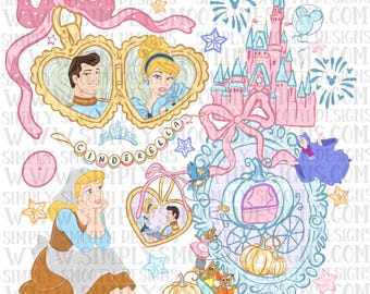 Princess, locket, digital download,Original Designer