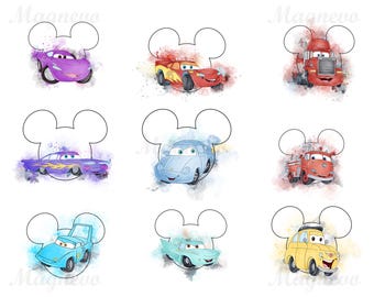 Cars PNG Bundle - Lightning Mqqueen PNG - Instant Download - High Resolution Png - Cars Clipart - Mcqueen Clipart - Sublimation Print Png
