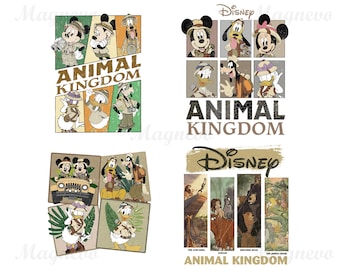 Animal Kingdom PNG Bundle, Safari Urlaub Shirt Design, Leopard Maus und Freunde Clipart, Let's Get Wild PNG Sublimation, Instant Download