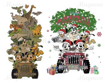 Animal Kingdom PNG Bundle, Safari Urlaub Shirt Design, Leopard Maus und Freunde Clipart, Let's Get Wild PNG Sublimation, Instant Download