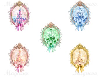 Magical Castle PNG, Disney Castle Png, Watercolor Castle, Happiest Place On Earth Png, Mouse Castle Png, Family Vacation, Magical Kingdom