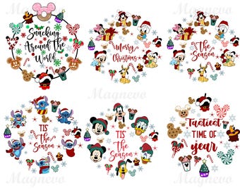 Pacchetto di Natale retrò di Topolino e amici PNG, Famiglia di Natale PNG, Natale Disney PNG, Gruppo di Natale Disney PNG, File PNG di Natale, Natale,