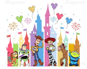 Toy Story Friends PNG, Woody Forky Png, Toy Story Png, Toy Story Design Shirt Png, Forky Png, Buzz Lightyear Png