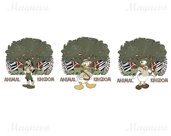 Animal Kingdom PNG Bundle, Safari Urlaub Shirt Design, Leopard Maus und Freunde Clipart, Let's Get Wild PNG Sublimation, Instant Download