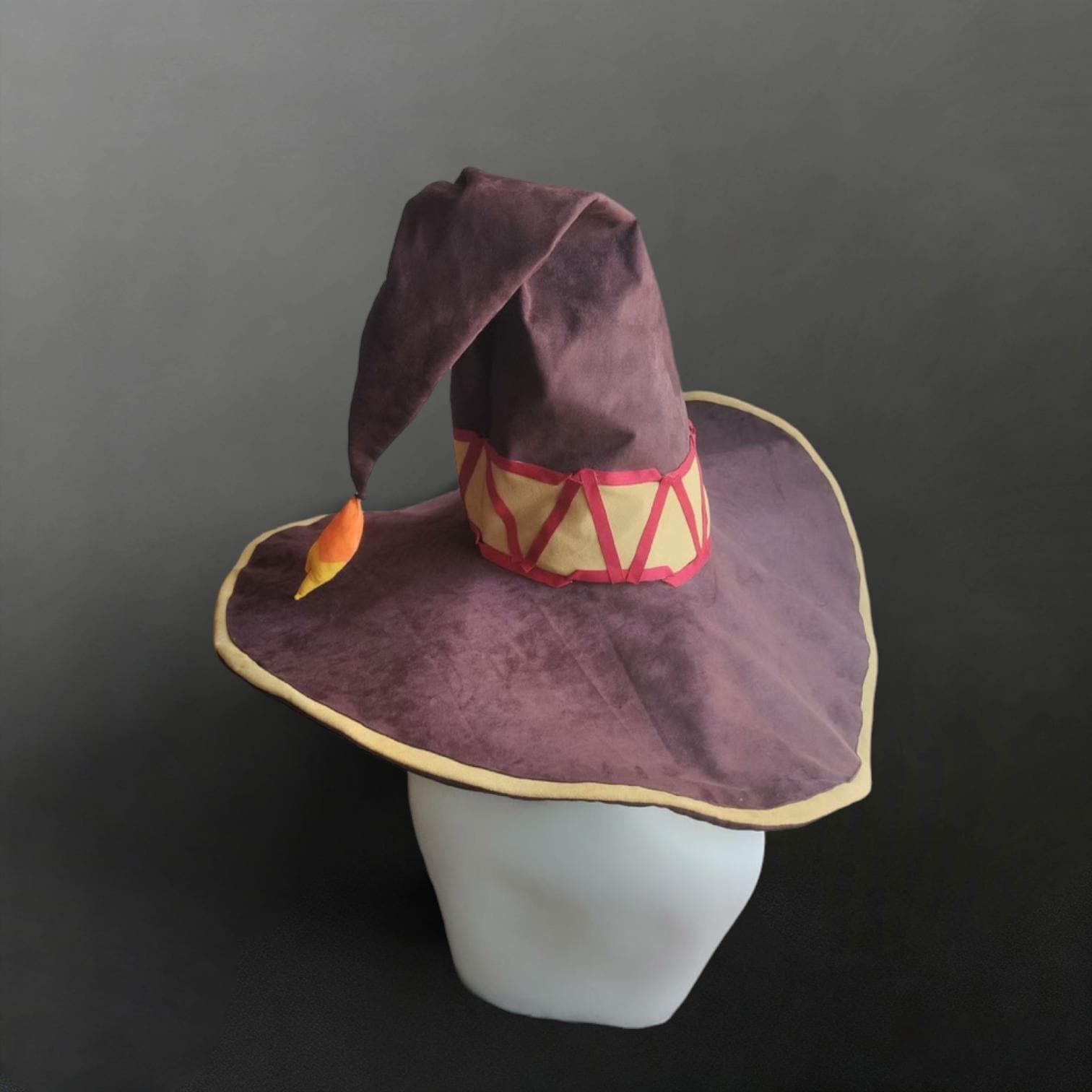 Megumin Wizard Hat: Konosuba Inspired Cosplay Witch Hat, Shapeable Brim ...