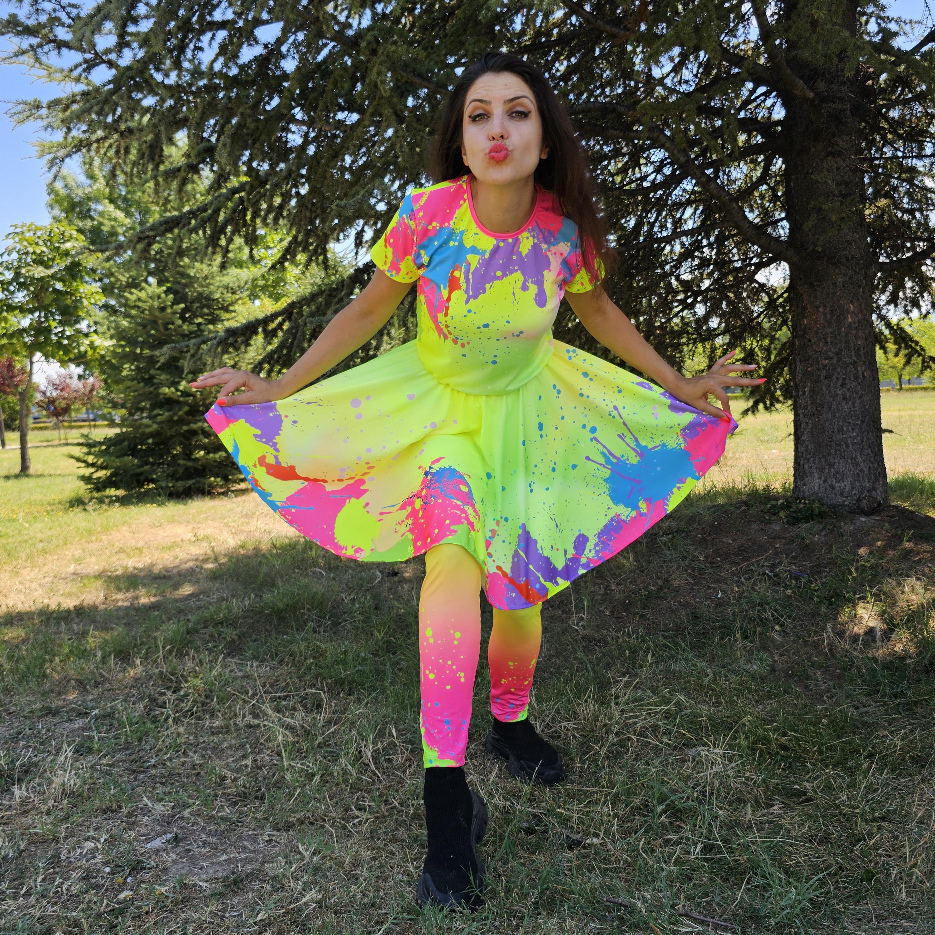 uv party dress Neon Glow Dress Women