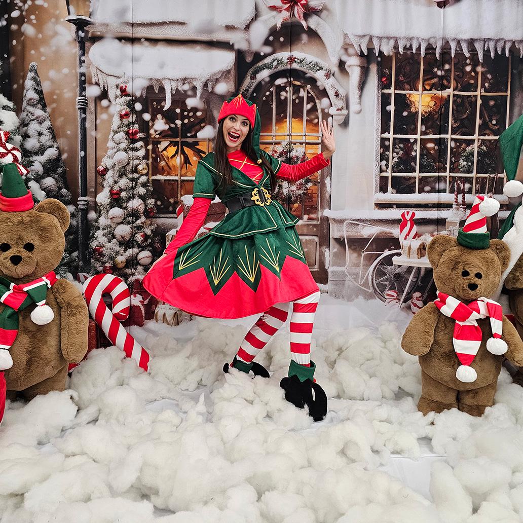 Weihnachts Elf Kostüm Unisex – Fancy Dress Outfit Mit Hut – Für Karneval & Partys (Größe 160)
