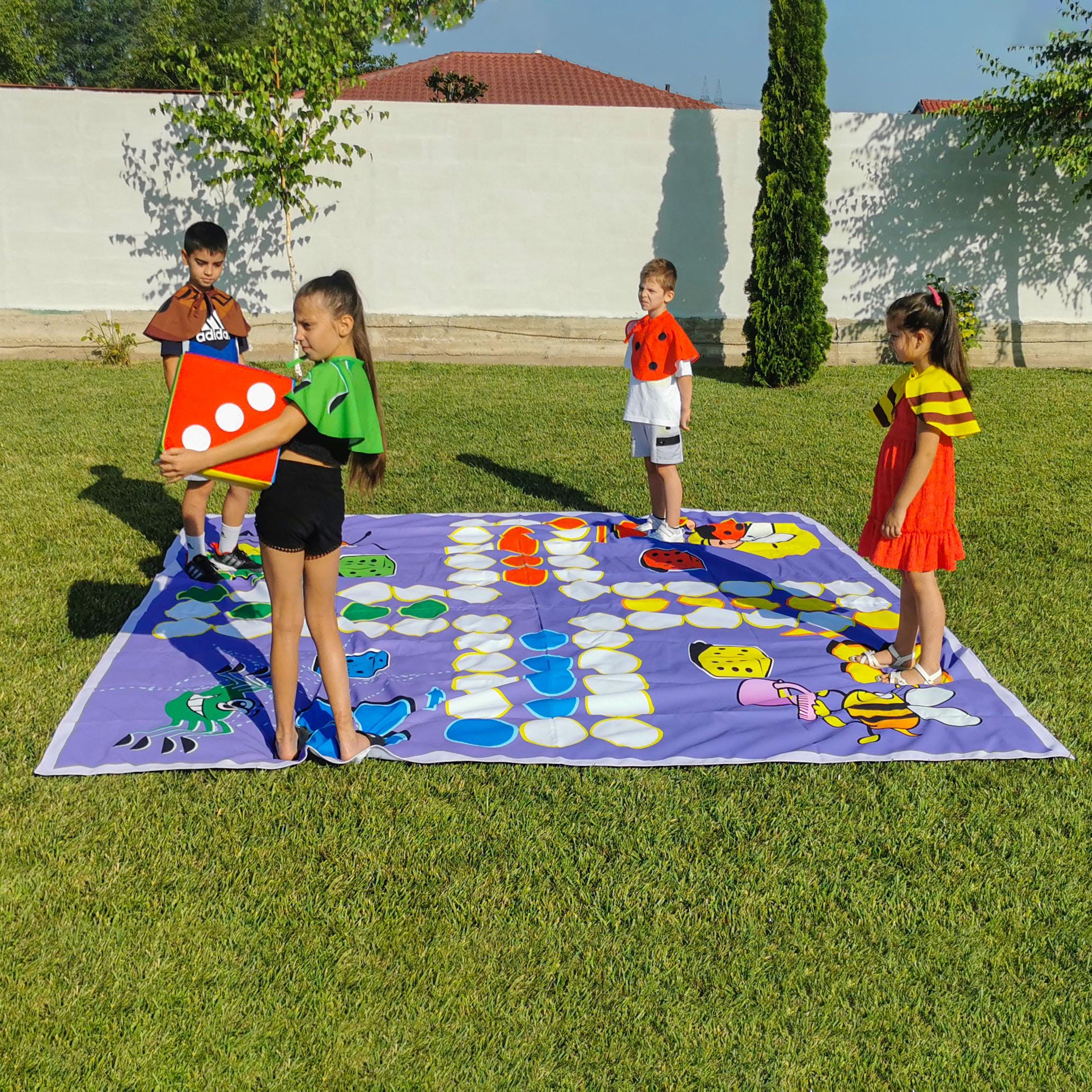 NEW GIANT LUDO OUTDOOR GARDEN GAMES KIDS FAMILY FUN ACTIVITY TOYS