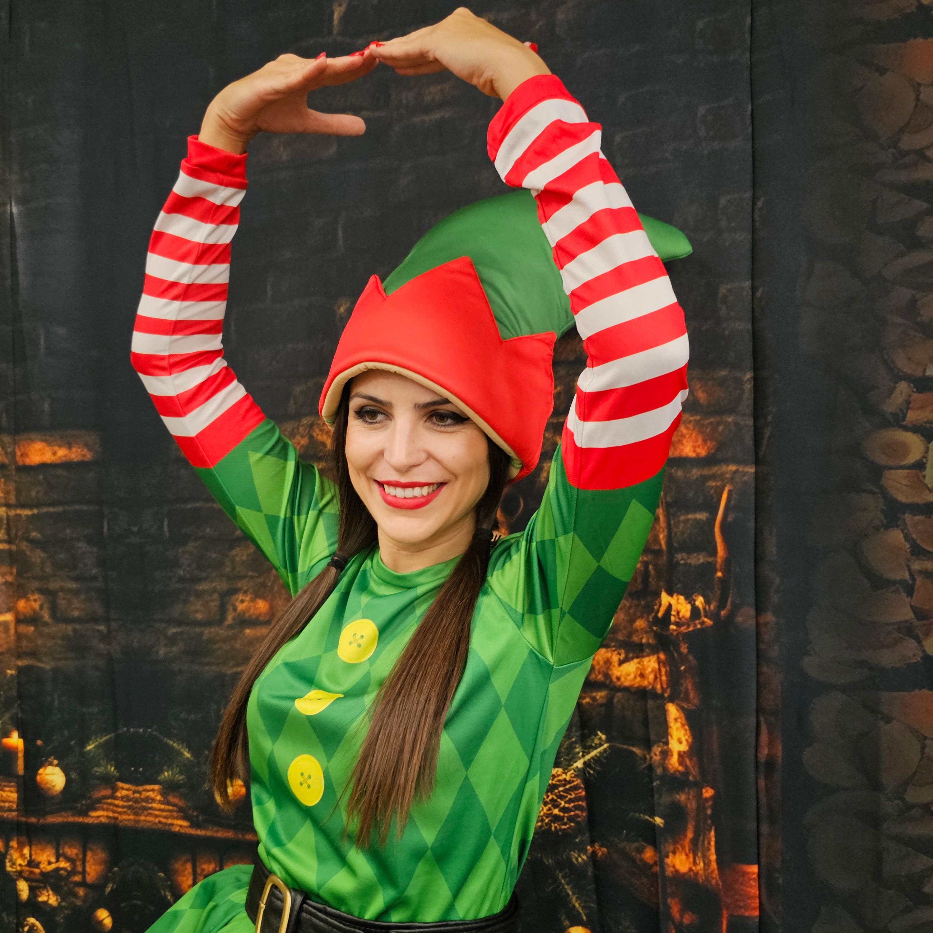 Christmas Elf Costume for Women: Green Elf Suit With Hat 