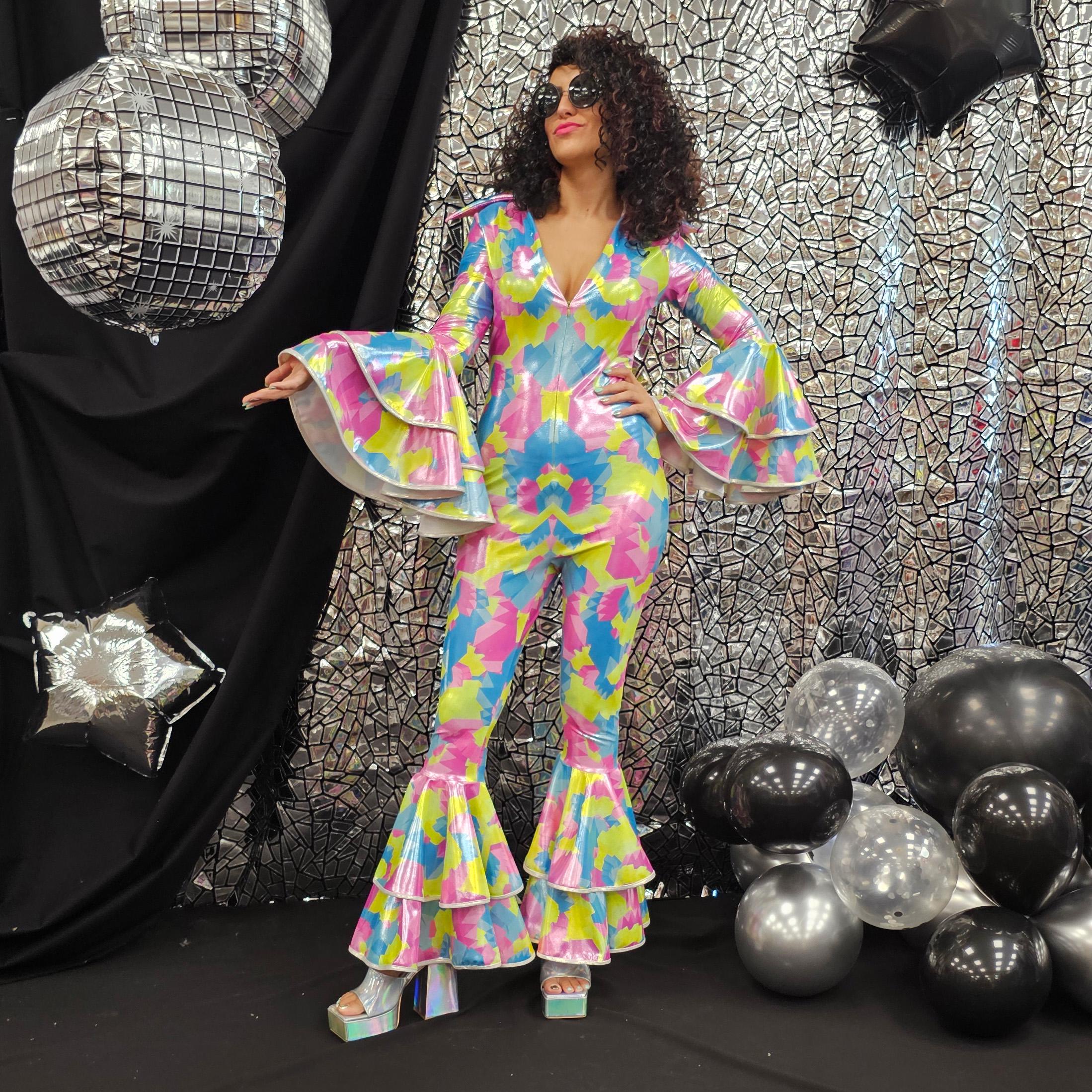 70s 80s Disco 70 And 80 Fancy Dress Costumes Personalized 70s Disco Jumpsuit: Retro Party Costume 70s 80s Disco 70 And 80 Fancy Dress Costumes Personalized 70s Disco Jumpsuit: Retro Party Costume