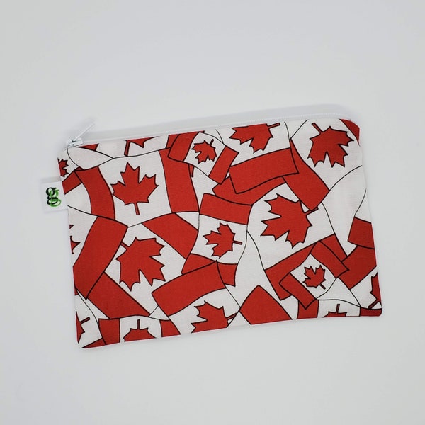 Zero waste Eco friendly snack bag, Reusable bags, bag for masks Canada Canadian Flag Hockey Print