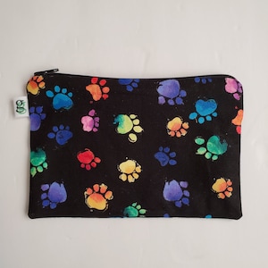 Reusable Zipper Snack Bag Eco-Friendly Rainbow Pride dog paw Print