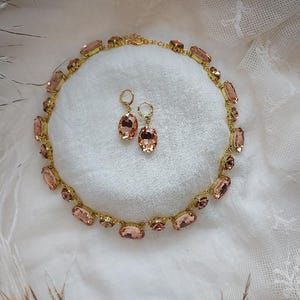 Necklace and earrings, historical jewellery set: 18th century, georgian, regency, empire, victorian, edwardian