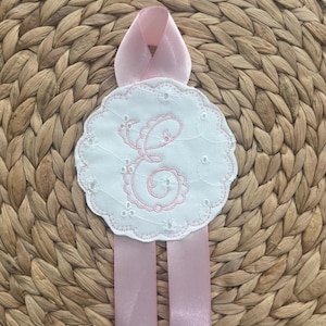 Embroidered Hair Bow Hanger | Customizable Keepsake