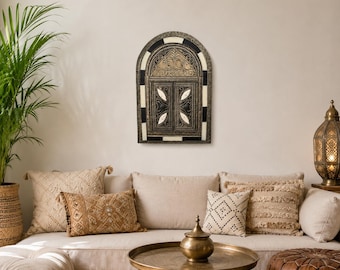 Handmade Moroccan Door Mirror, Morocco Wall Decor, Berber Mirror, Boho Wall Art, Traditional Moroccan Gift