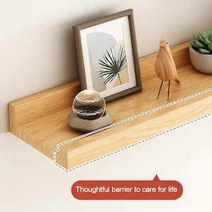Rustic Heavy-Duty Floating Shelves – Solid Wood Kitchen Shelving for Farmhouse & Industrial Decor